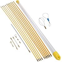 OBLUESKY Fish Tape 10 m Kit de instalación con 9 accesorios de gestión de cables 10 barras x 100 cm